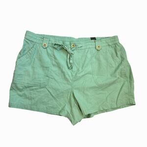 Torrid Mint Green Linen Blend Pull On Shorts NWT Size 20 Plus